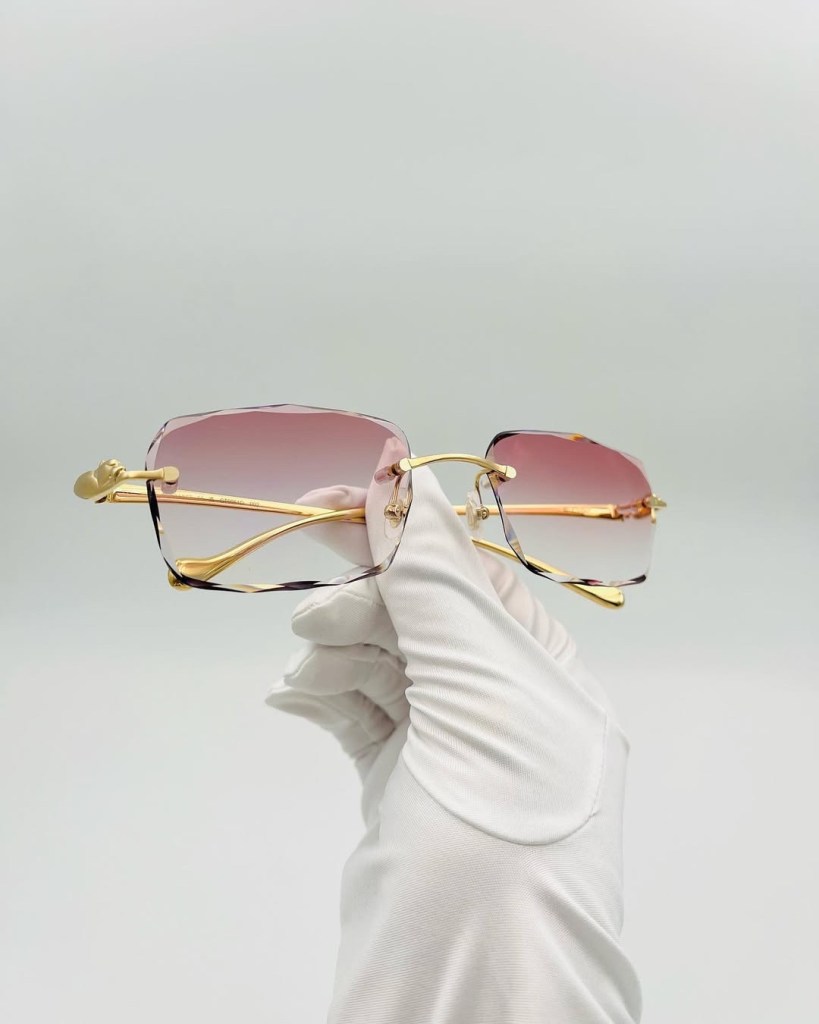 Diamond Cut Rimless Rosé Gold Prestige